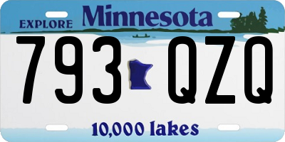 MN license plate 793QZQ