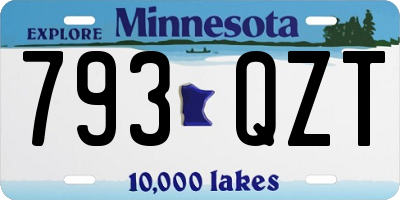 MN license plate 793QZT