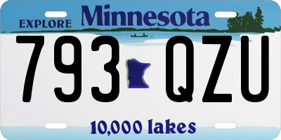 MN license plate 793QZU