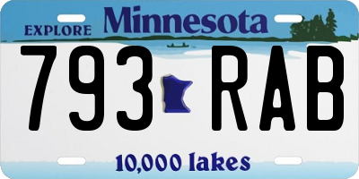 MN license plate 793RAB