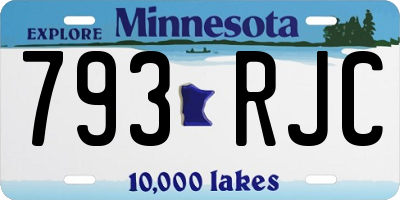 MN license plate 793RJC