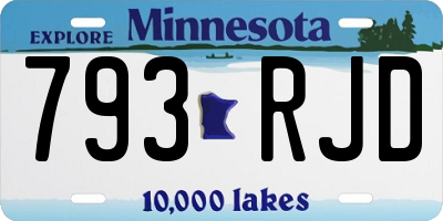 MN license plate 793RJD