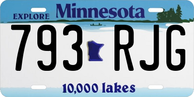 MN license plate 793RJG