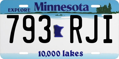MN license plate 793RJI