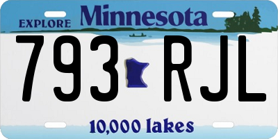 MN license plate 793RJL