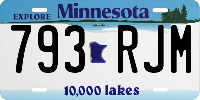 MN license plate 793RJM