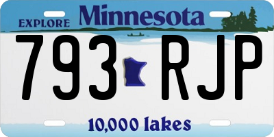 MN license plate 793RJP