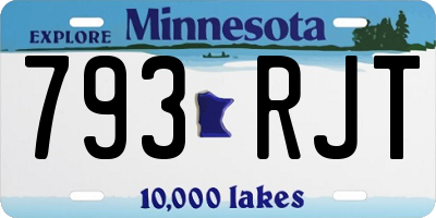 MN license plate 793RJT