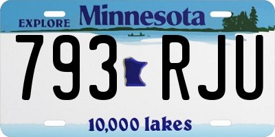 MN license plate 793RJU
