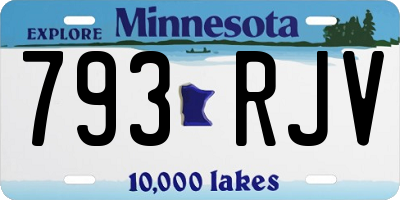MN license plate 793RJV