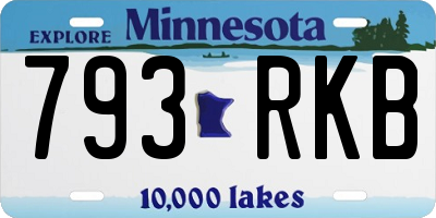 MN license plate 793RKB