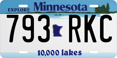 MN license plate 793RKC
