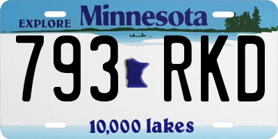 MN license plate 793RKD