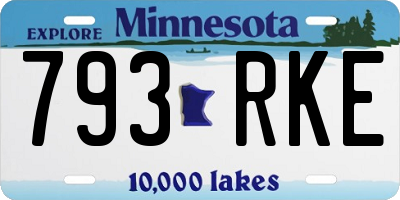 MN license plate 793RKE