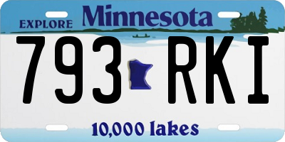 MN license plate 793RKI
