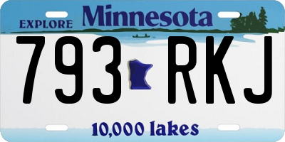 MN license plate 793RKJ
