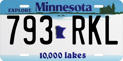 MN license plate 793RKL