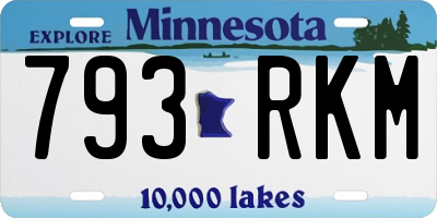 MN license plate 793RKM