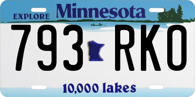 MN license plate 793RKO