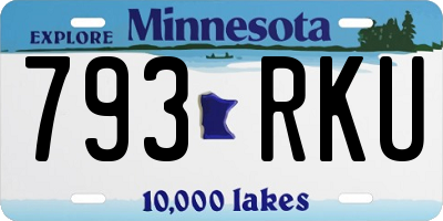 MN license plate 793RKU