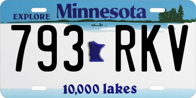 MN license plate 793RKV