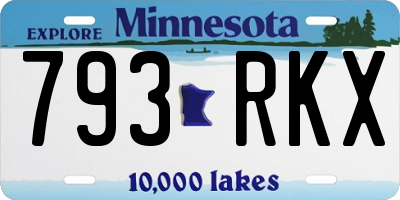 MN license plate 793RKX