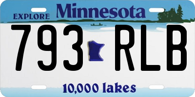 MN license plate 793RLB