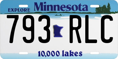 MN license plate 793RLC