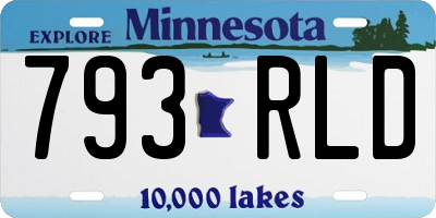 MN license plate 793RLD