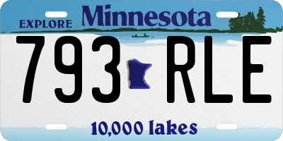 MN license plate 793RLE
