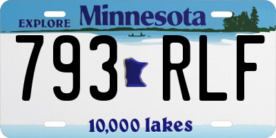 MN license plate 793RLF