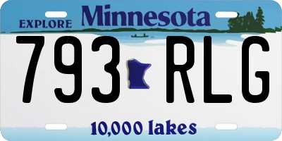 MN license plate 793RLG