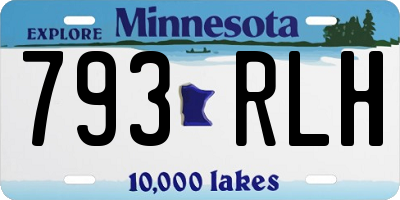MN license plate 793RLH