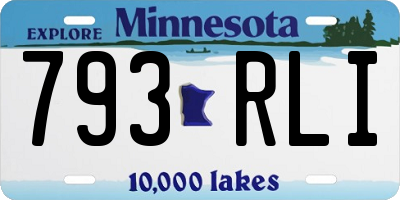 MN license plate 793RLI