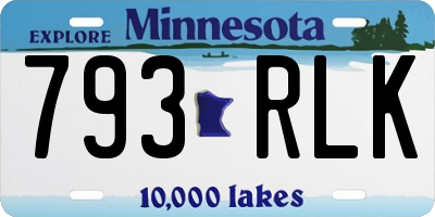 MN license plate 793RLK