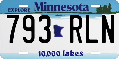 MN license plate 793RLN