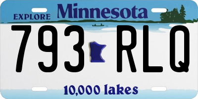 MN license plate 793RLQ