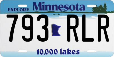 MN license plate 793RLR