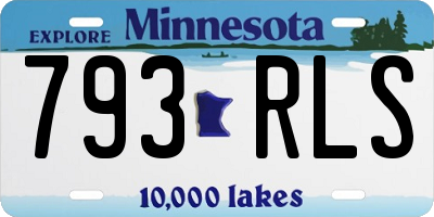 MN license plate 793RLS