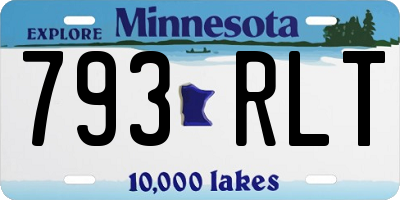 MN license plate 793RLT