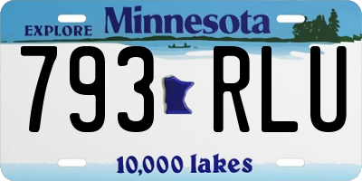 MN license plate 793RLU