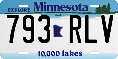 MN license plate 793RLV