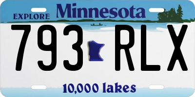MN license plate 793RLX