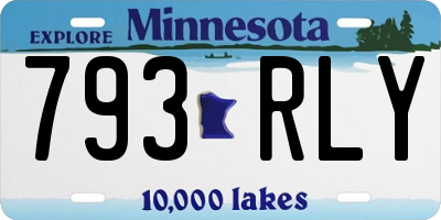 MN license plate 793RLY