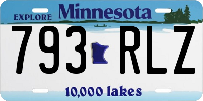 MN license plate 793RLZ