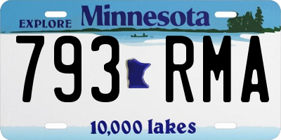 MN license plate 793RMA