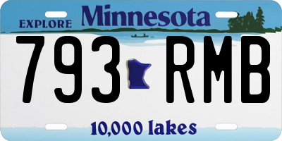 MN license plate 793RMB