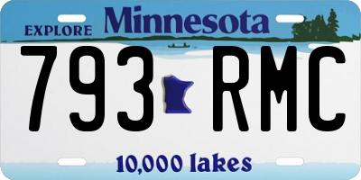 MN license plate 793RMC