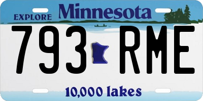 MN license plate 793RME