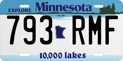 MN license plate 793RMF